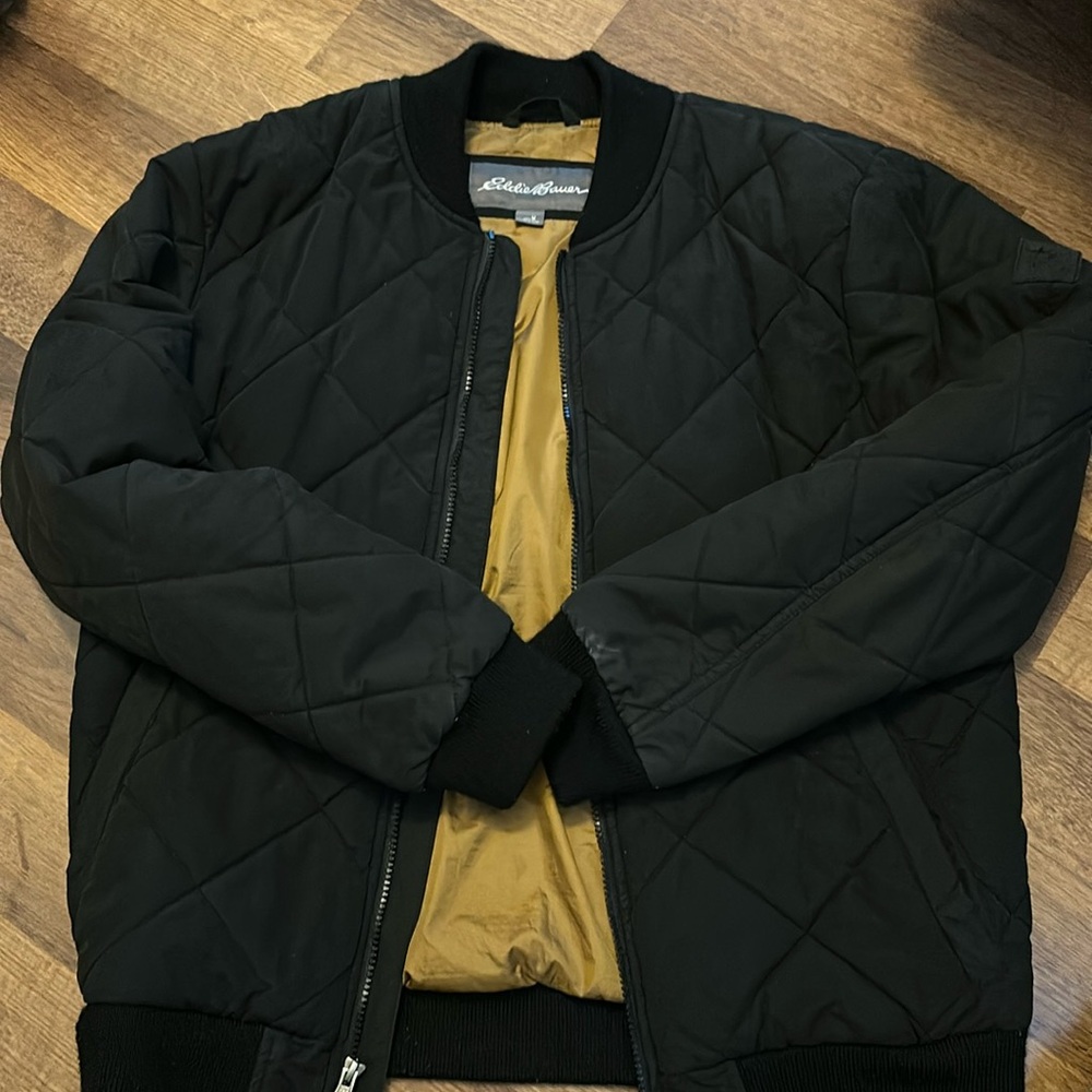 Eddie Bauer black bomber jacket
